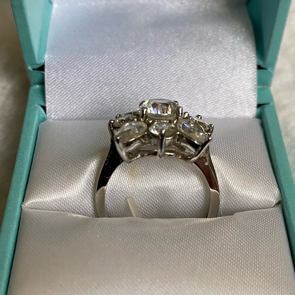 ☘️Michael Anthony 925 Sterling Cocktail CZ Flower Ring - Picture 3 of 4